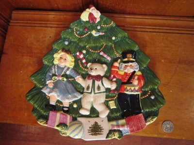 Biscotti Albero Di Natale 3d.Spode Albero Di Natale Forma 3d Sollievo Scolpito Biscotto Piatto 11 Ebay