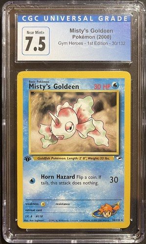 Misty's Goldeen (1st Edition) graded CGC 7.5 for sale on eBay
