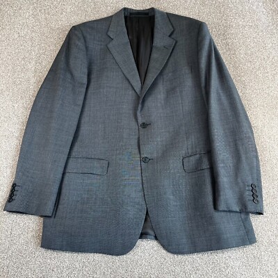 Marks And Spencer Blazer Men 44R Grey Collezione Suit Jacket Wool Formal Pockets