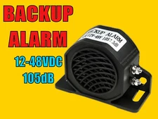 BACKUP ALARM, UNIVERSAL, WARNING SIREN BUZZER HORN, VEHICLE, 12-48VDC 105dB 🔊