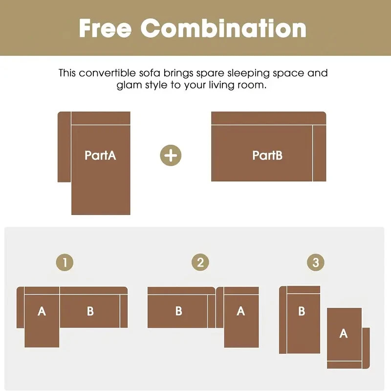 Sofá esquinero combinación gratuita sofá chaise salón sofá seccional hágalo usted mismo sofá en forma de L Foto 2 de 4