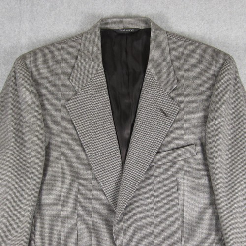 Vintage Burberrys 2 Button Sport Coat Mens Chest 43" Herringbone 100% Wool USA - Picture 2 of 23