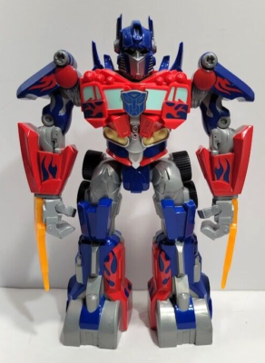 #ad 2009 Optimus Prime Transformer toy. It talks makes sounds. Transforms into truck $53.19