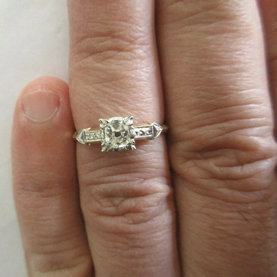 Victorian Old Mine Cut Diamond Ring - Charles Schwartz & Son