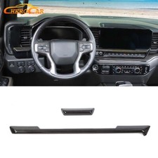 Center Console Screen Lower Trim Cover Decor Black Wood For Chevy Silverado 22