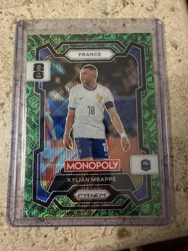 2026 Panini Prizm Monopoly Fifa World Cup - Kylian Mbappe Green Wave Prizm