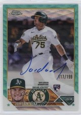 2023 Topps Chrome Rookie Aqua Wave Refractor /199 Jordan Diaz #RA-JDI Auto w5p
