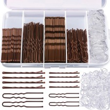 300pcs Bobby Pins Hair Pins Kit, 100 Hair Pin for Women 100 Bobby Pins Brown ...