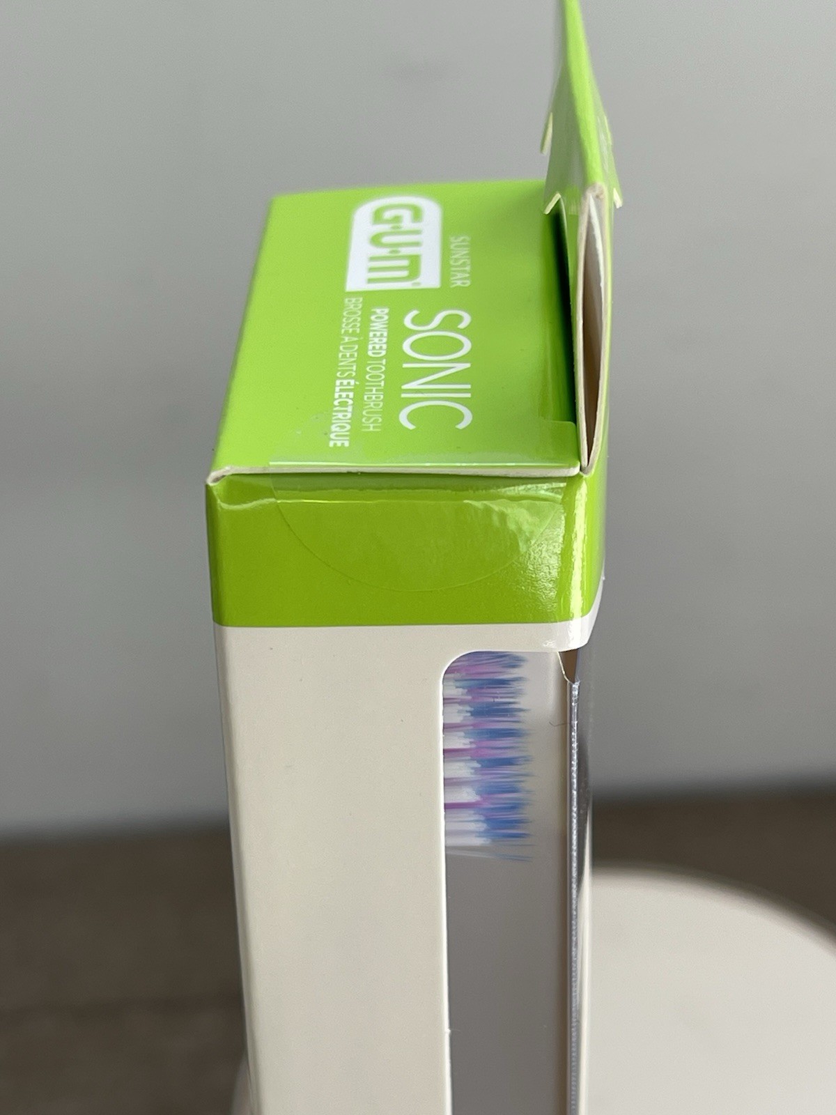 Lot 4 GUM Sonic Powered Toothbrush Soft Compact 4100 Black AAA Battery Included