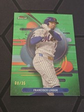 2025 Topps Finest - Uncommon Francisco Lindor #113 Green Refractor /35