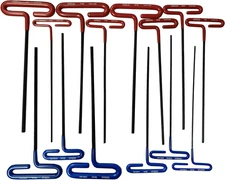 Eklind 50914 Cushion Grip Hex T-Key Set 14 Piece Set - INCH/MM, 9 Inch Arm