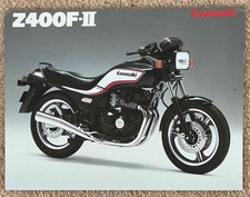 KAWASAKI Z400F-II Motorcycle Sales Brochure 1985  Ref 99943-1546 ALL-E IV-VIII