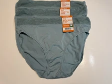 NWT Warners No Pinching No Problems Hi-Cut Panties RT7401P Size L 7  3 Pairs
