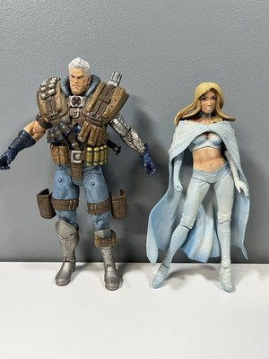 Marvel Diamond Select 2 Figures!! Cable & Emma Frost White Queen Loose 