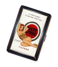 Lucky Strike Cigarette case  pinup ad Diana Handmade Accessory FREE SHIPPING