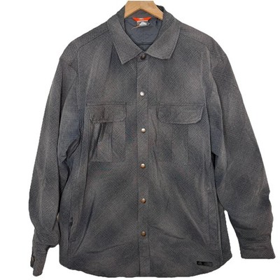VTG Nike ACG Men's Black Plaid Snap Jacket Quilt Lined Collared Classic Large