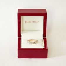 James Allen 7-Stone 3.00ctw Cushion Lab Diamond Band 14k Yellow Gold 2mm