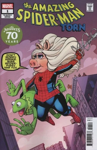 AMAZING SPIDER-MAN: TORN #1 JAVIER GARRON MUPPETS VARIANT VF/NM MARVEL HOHC 2025