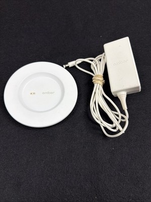 Original Ember Travel Smart Mug Charging Coaster Dock Base W/Adapter White