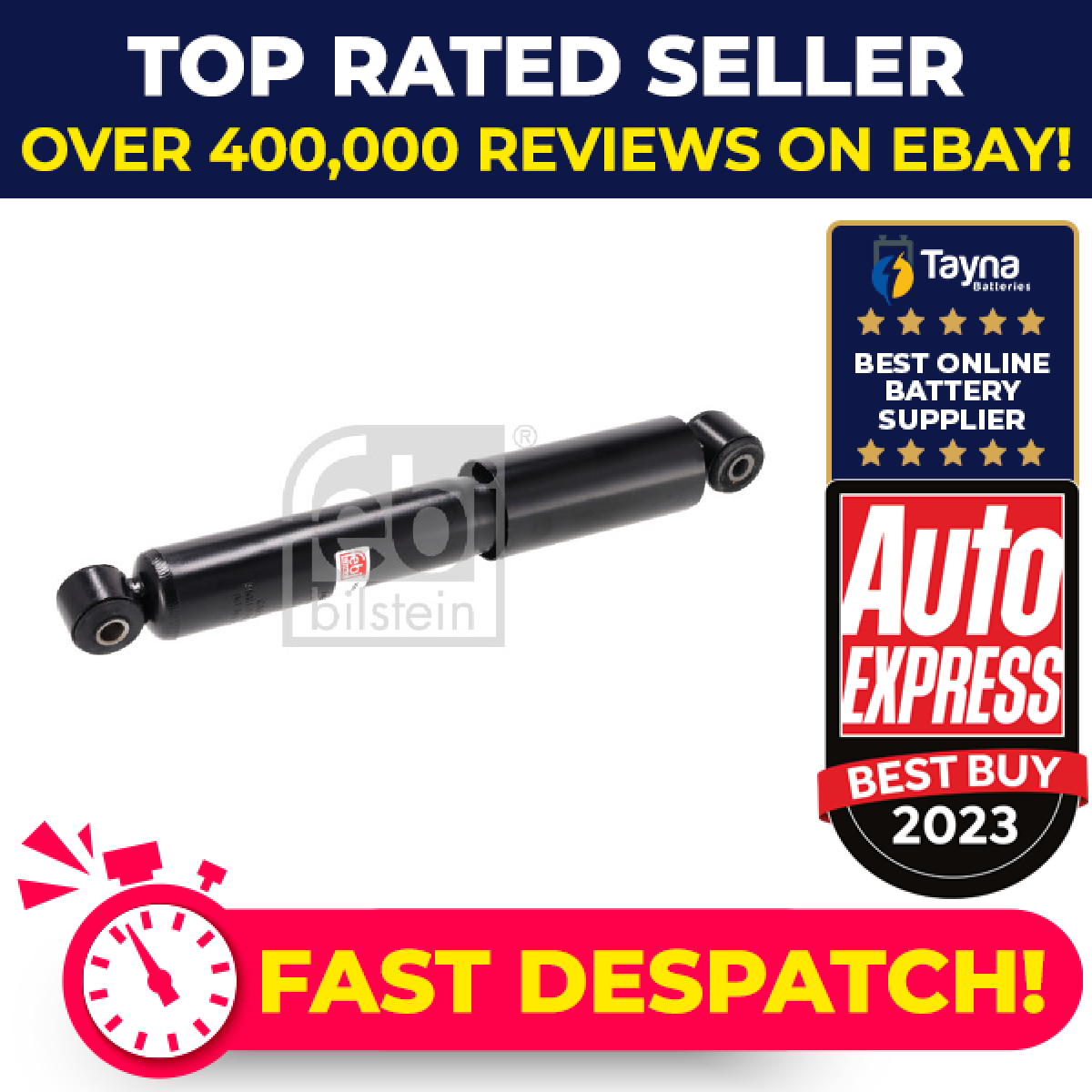 2x Shock Absorbers (Pair) fits RENAULT KANGOO 1.9D Rear 1997 on Damper Febi New