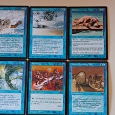 Magic: The Gathering 1996 Blue Ice Age Lot - Snow Devil, Illusionary Terrain