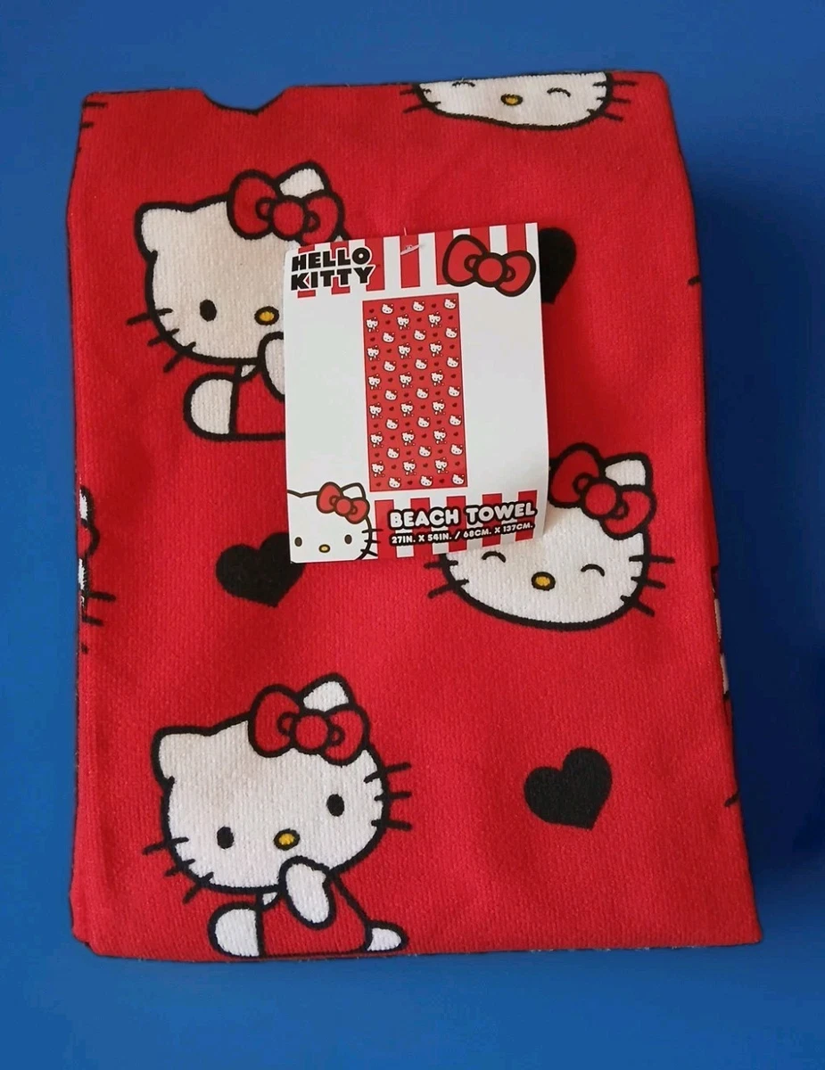 Hello Kitty Beach Towel Set – 27x54 Inch Pool Towel With Decal & Door Hanger For Kids & Adults - View #9