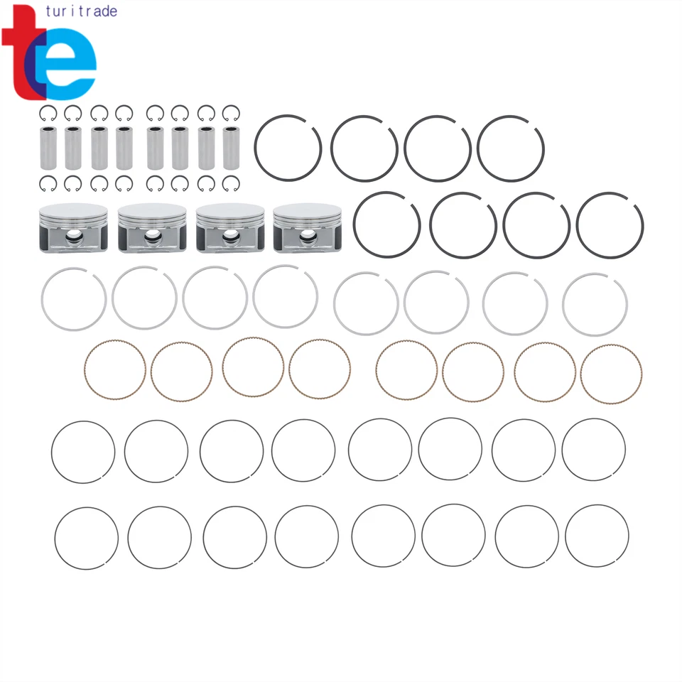 Pistones con juego de anillos y kit de pasadores para Chrysler Aspen y Dodge Dakota 2007 4,7 L V8 Foto 2 de 4