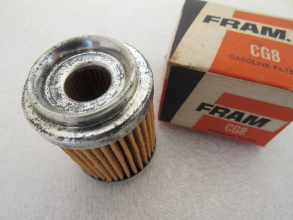 NORS 1964-1972 AMC Jeep Rambler IH Scout V6 V8 filtro de combustible gasolina marco CG8 Foto 4 de 4