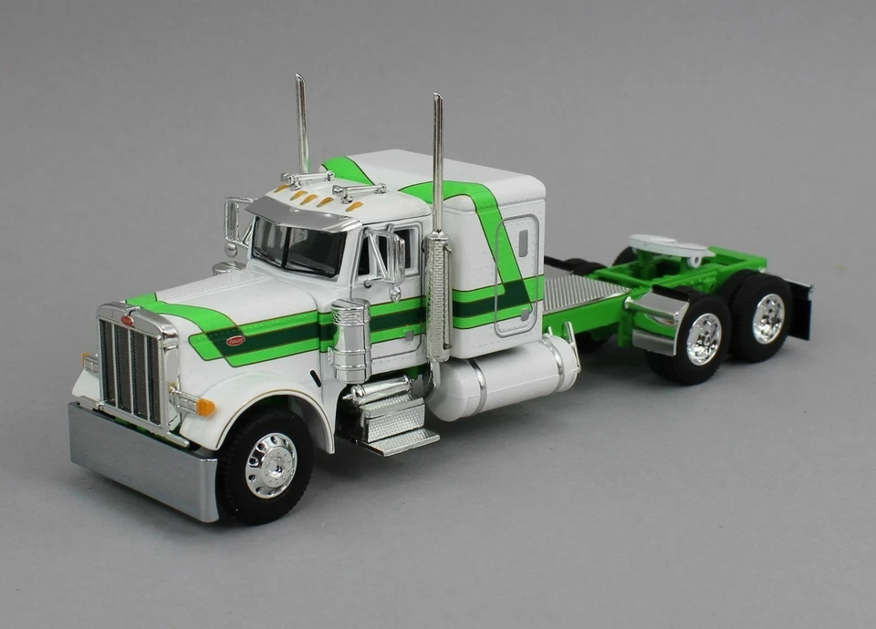 1:64 DCP *WHITE & GREEN* Peterbilt 379 48" Flattop & Wilson Grain Trailer NIB - Image 4 of 4
