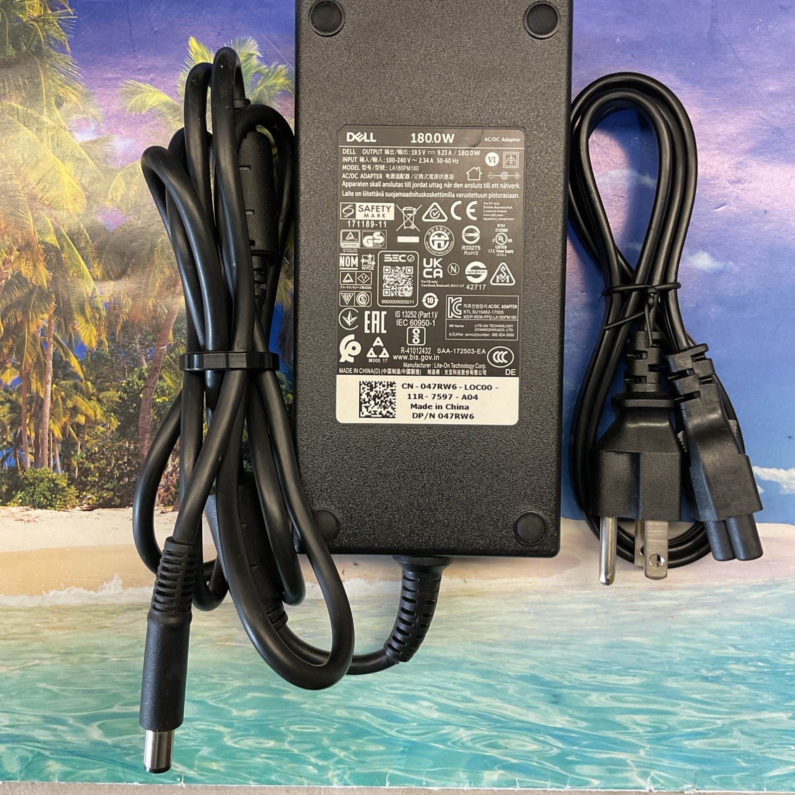 Lot of 5 Genuine DELL 180W 9.23A 19.5V Laptop Charger AC Power Adapter