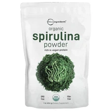 Organic Spirulina Powder, 1 lb (454 g)