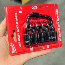 Milwaukee 48-32-4537 5PC Carabiner Bit Holder Set Portable Heavy-Duty Tool Organ