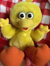 Vintage 1988 Tyco Sesame Street Big Bird Plush Jim Henson Muppet Toy 12 Yellow