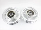 1 Pair F/R 2.50 x 10" Aluminium Hubs Rims For Honda DAX CT70 ST70 Bikes Wheels