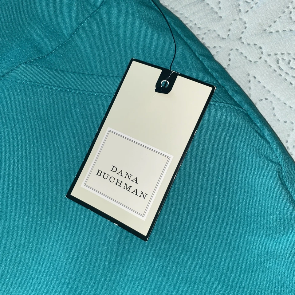 Bermudas elásticas Dana Buchman XL para mujer 11" Elite Aqua tiro medio chino nuevas con etiquetas Foto 3 de 4