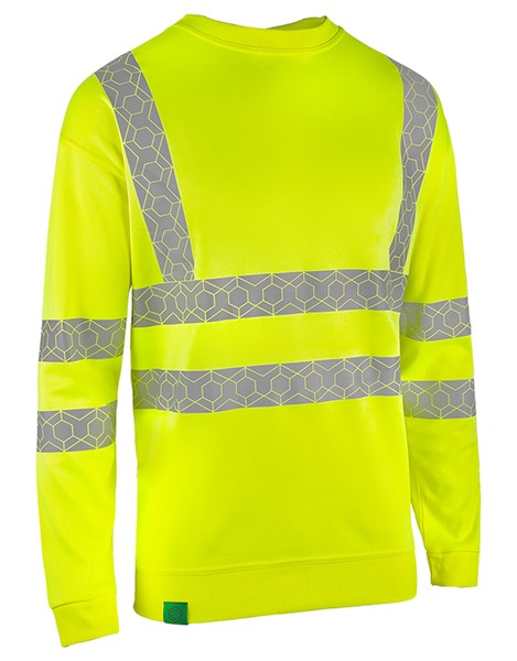 Beeswift Envirowear Hi-Vis Recyclable Sweatshirt Saturn Yellow Size 5XL