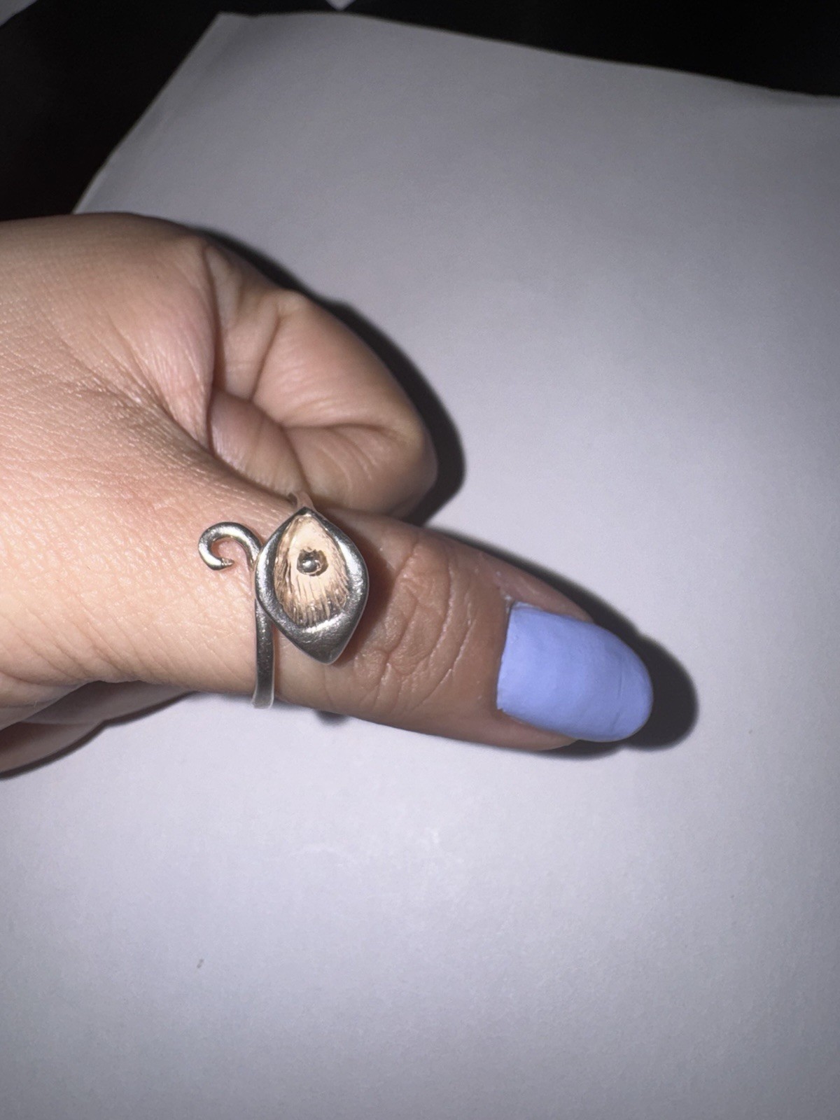 Silver Wrap Adjustable Artistic Asymmetrical Hand… - image 2