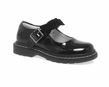 Lelli Kelly Kid's miss LK Frankie Black Or Grey Patent School Shoes LKSM8286