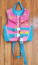 Kidder Child Life Vest 30-50 lbs. Pink Blue Kids Water Ski Swimming Safety Vest