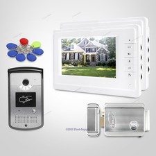 7" Video Door Intercom System with Intra-monitor Audio Intercom for House/ Flat