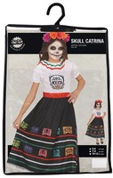 DíA De Muertos KostüM MäDchen Kleid 10-12 Jahre Fiestas Guirca Halloween