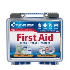 All-Purpose Emergency First Aid Kit - 105 Pieces for Car, Travel, Home Busines