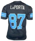 Sam LaPorta Signed Detroit Black Football Jersey (Beckett)