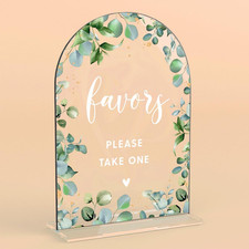 Acrylic Wedding Signs, Bridal Shower Decorations, Modern Arched round Top Acryli