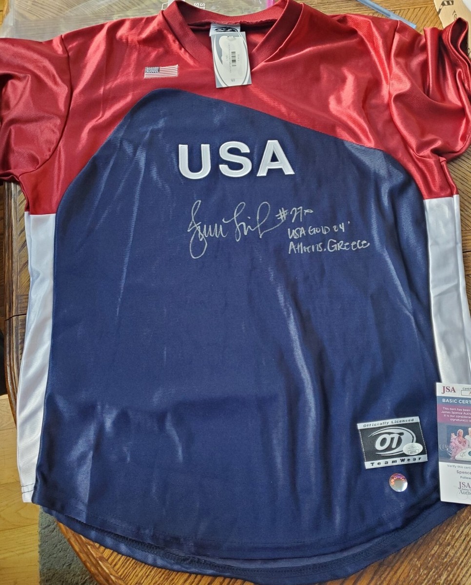 NICE Autographed USA Jennie Finch Jersey Softball Inscription USA