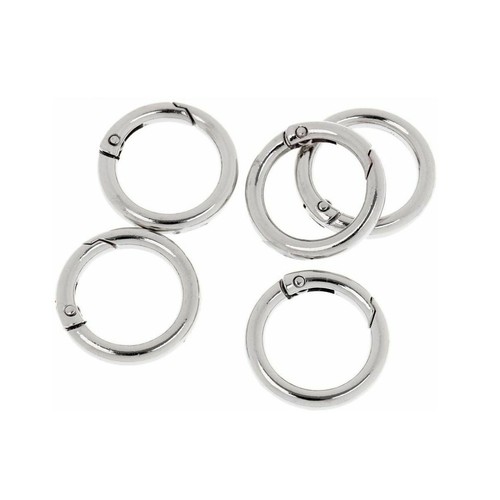 large & small ROUND CARABINER CLIPS Clip Key Ring SNAP HOOK Buckle Handbag Bag - Picture 4 of 5