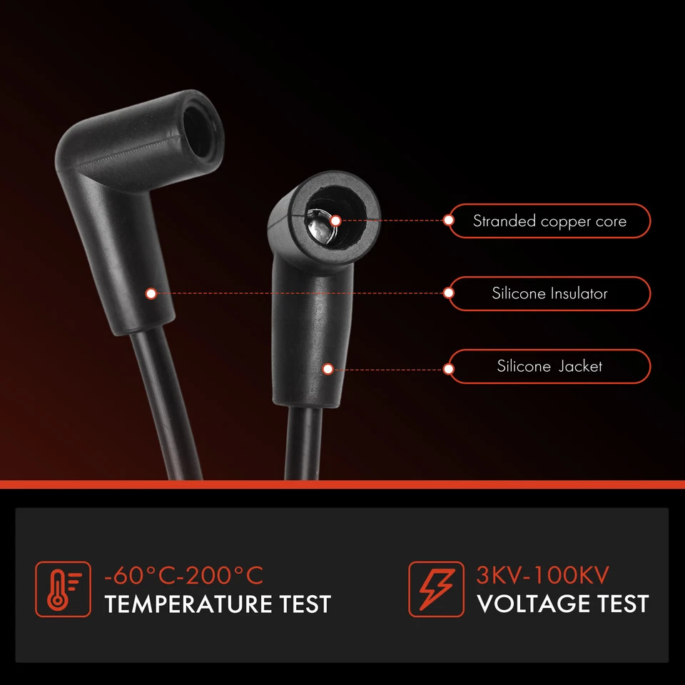 Juego de 8 cables de bujía para Chevrolet Malibu Impala Camaro Caprice Buick Century Foto 4 de 4