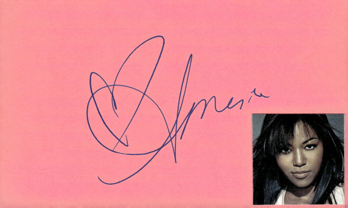 Amerie Signed Auto 3x5 Index Card 1 Thing | eBay