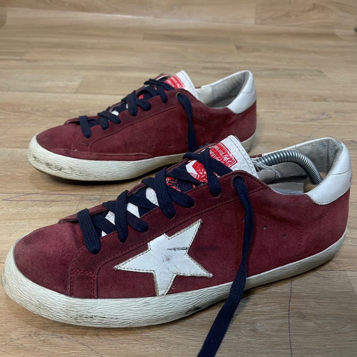 Golden Goose Red Suede Sneakers Mens VINTAGE Golden Goose