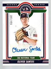 2022 USA Stars & Stripes 18U Nat'l Team Auto Blue Ink #18USOS Oliver Santos /499